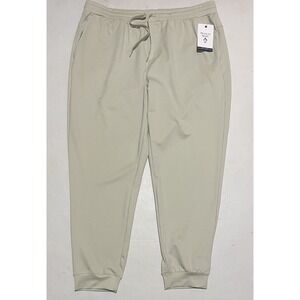 NWT $75 Penguin Sport Pull-on Jogger Pants Beige Stretch Mens Size XL Tapered